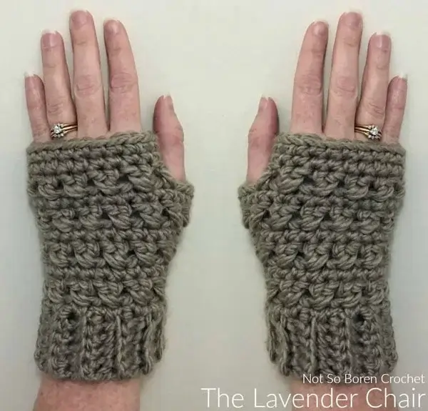 Cross Double Fingerless Gloves