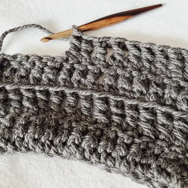 Front Loop Treble Crochet Stitch