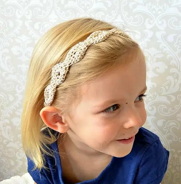 Gold Fleck Crochet Headband Pattern