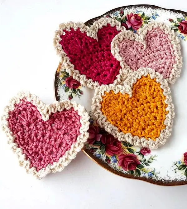 Vintage Crochet Hearts