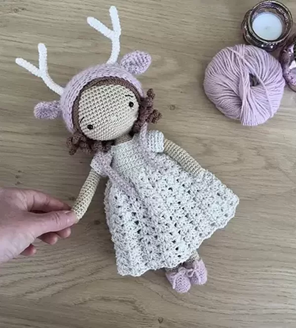 Winter Girl Deer Crochet Pattern