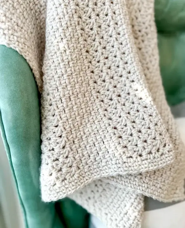 Baby Throw Crochet White Blanket Pattern