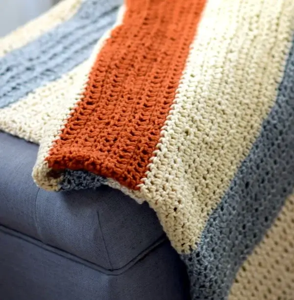 Beginner Fall Throw Blanket Crochet Pattern