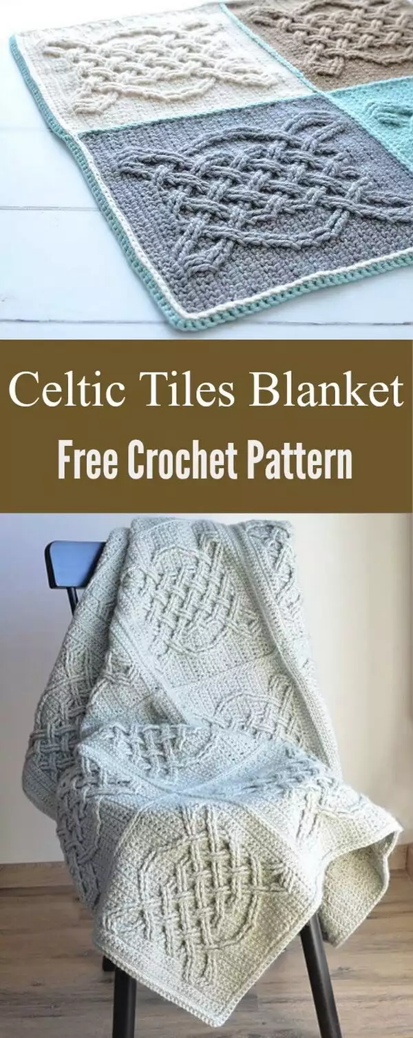 Celtic Tiles Blanket Free Crochet Pattern
