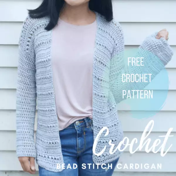 Crochet Bead Stitch Cardigan Free Pattern