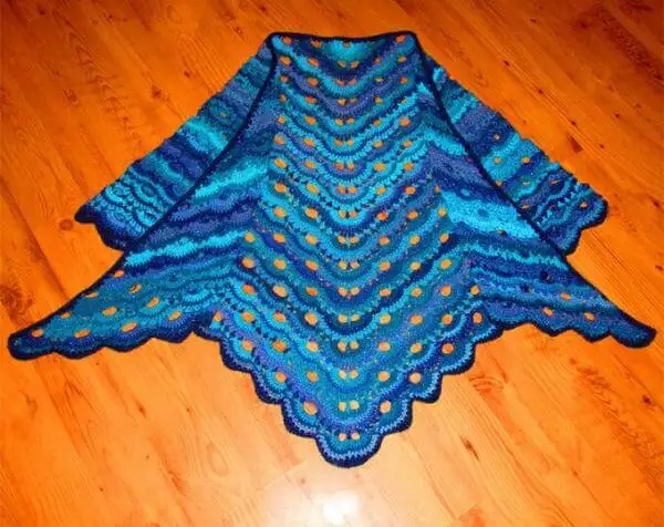 Crochet butterfly wings shawl