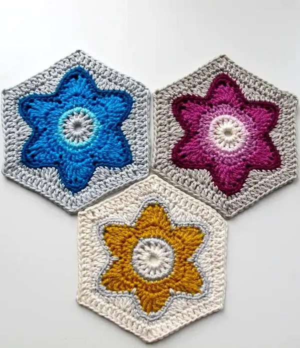 Crochet Flora Hexagon Pattern