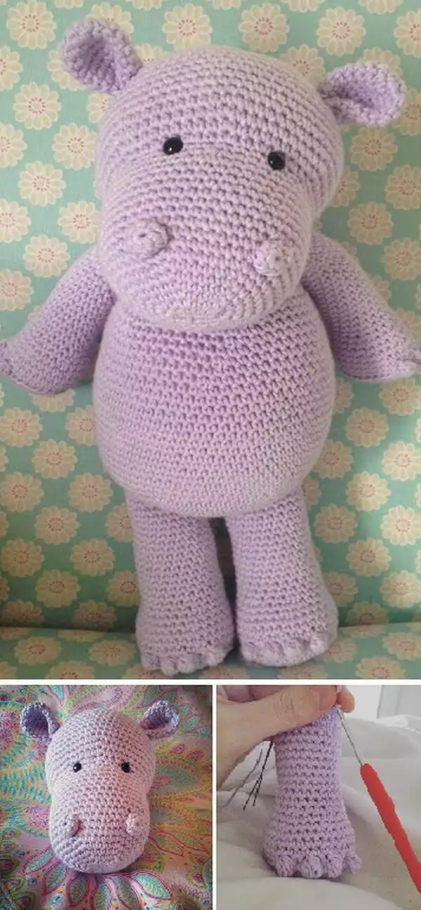 Crochet Hippo Free Pattern