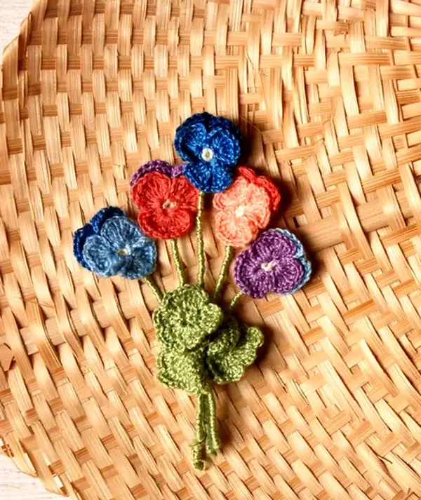 Crochet Pansy Flower Pattern