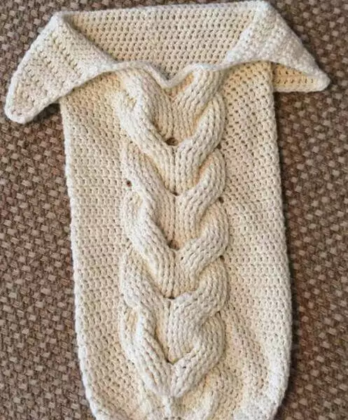 Cuddly Crochet Cable Baby Cocoon