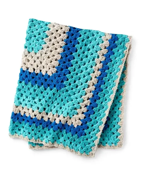 Easy Go Round Crochet Baby Blanket Pattern
