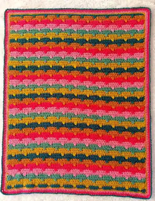 Easy Scallop Shell Crochet Baby Blanket Pattern