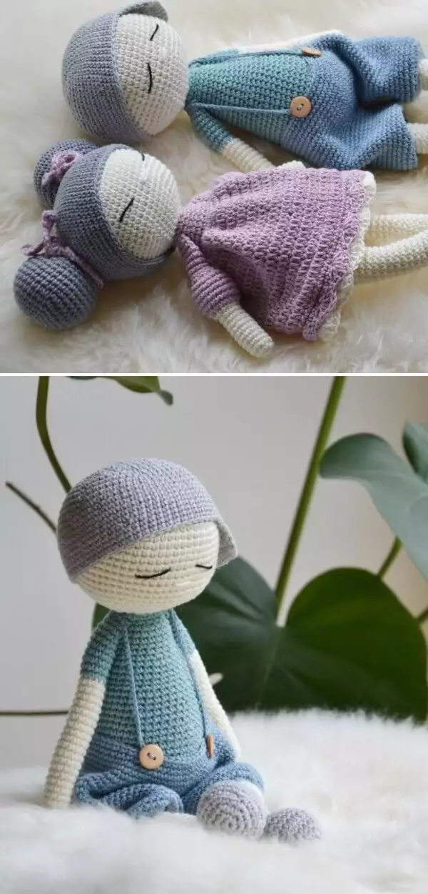 Elliot Doll with Cap Free Crochet Pattern