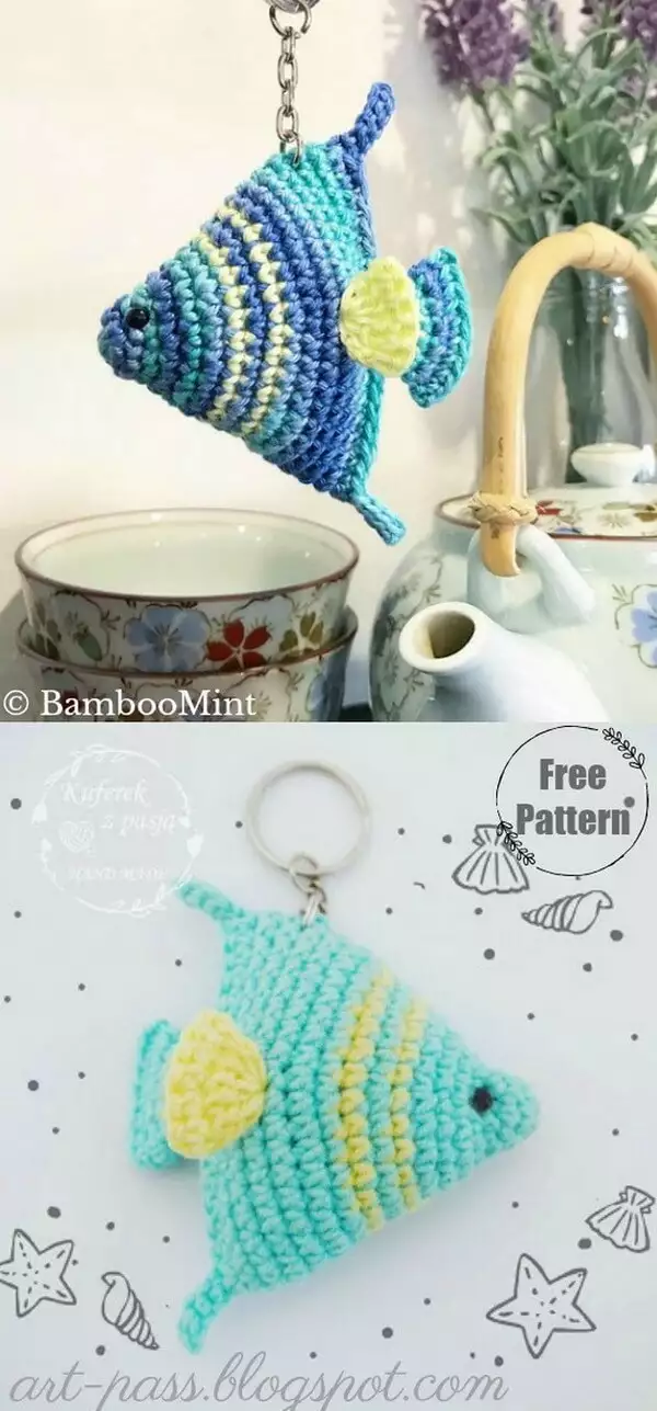Fish keychain Free Crochet Pattern