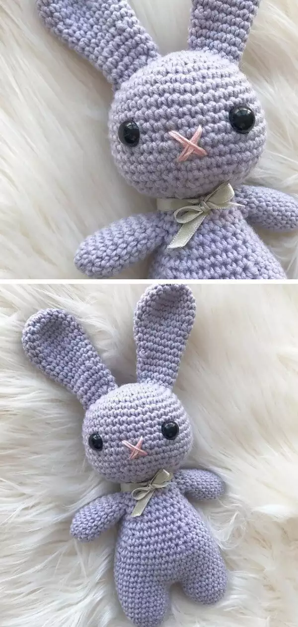 Floral Easter Bunny Free Crochet Pattern