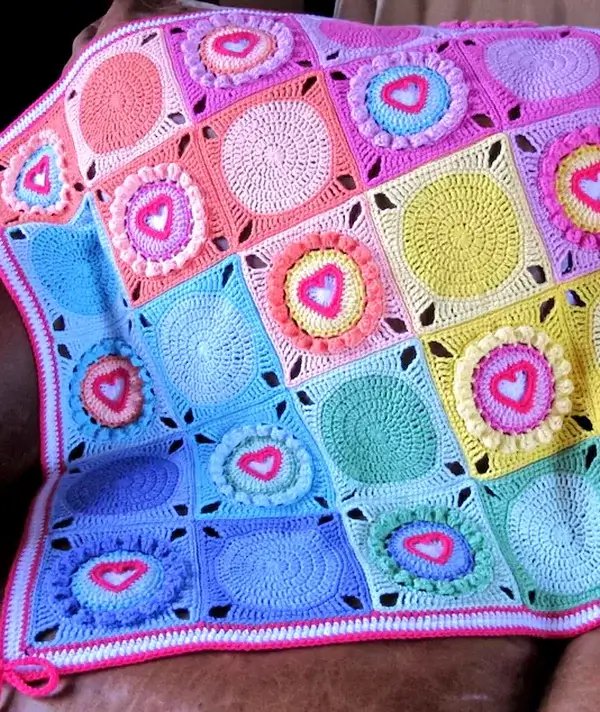Follow Your Heart Crochet Baby Girl Blanket Pattern