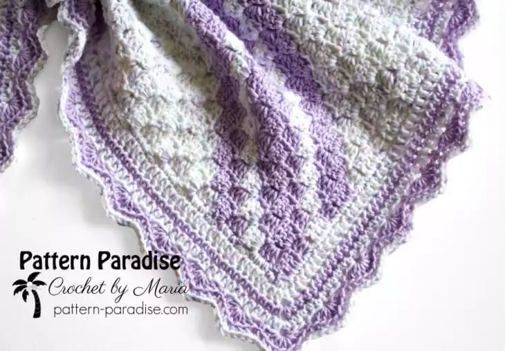 Lavender Baby Blanket Crochet Pattern