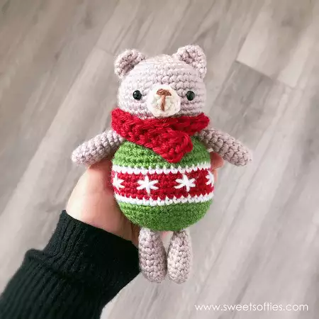 Ornament Bear Free Christmas Amigurumi Crochet Pattern By Sweet Softies