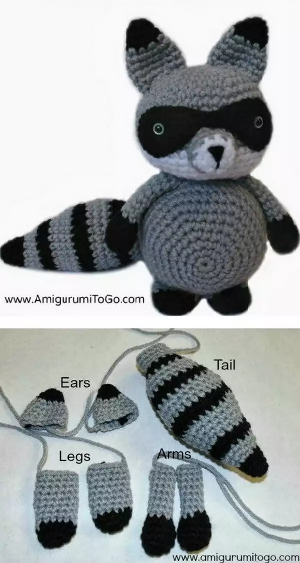 Raccoon Amigurumi Free Crochet Pattern