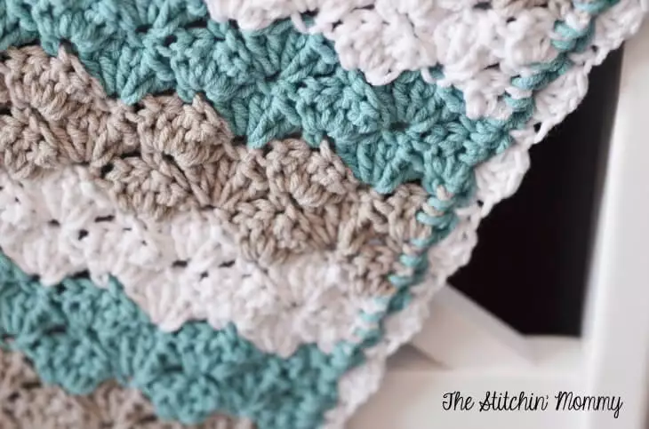 Sea Shell Stitch Baby Blanket