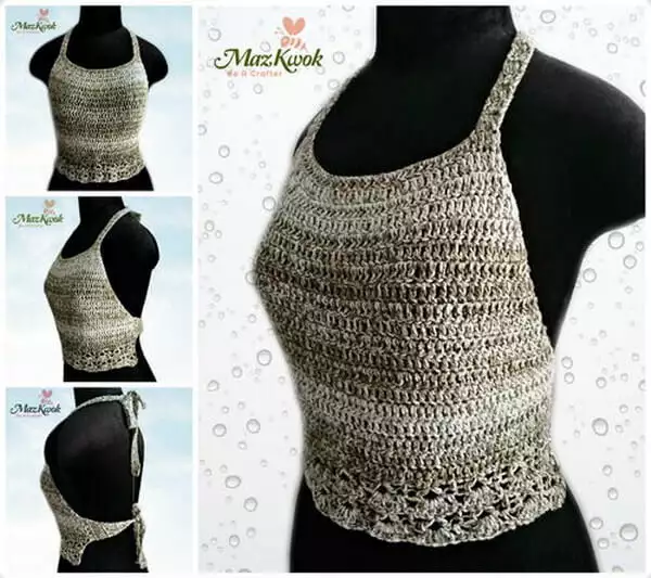 Simple Halter Top Free Crochet Pattern