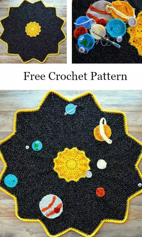 Space Ripple Baby Blanket Free Crochet Pattern