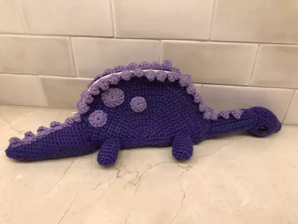 Stegosaurus Dinosaur Pencil Case Crochet Pattern By Claire Golden