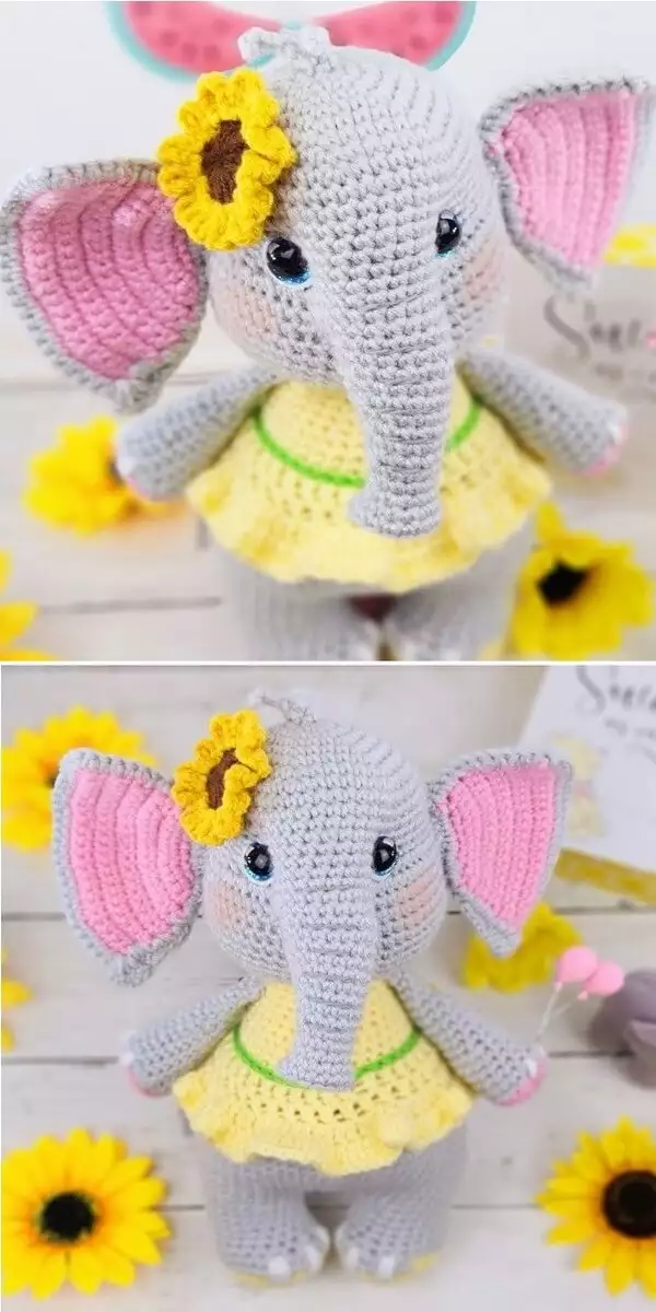 Sunny the Elephant Free Crochet Pattern