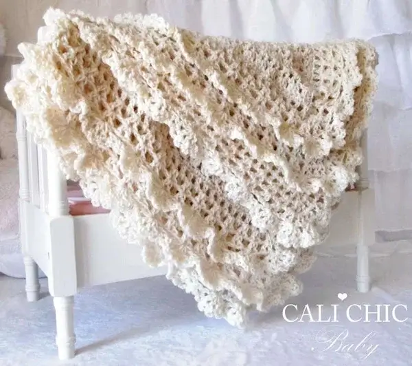 Victorian Baby White Blanket Crochet Pattern