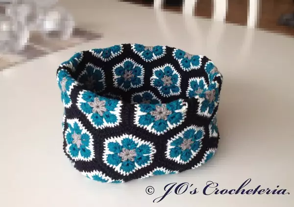 African Flower Bowl Crochet Pattern