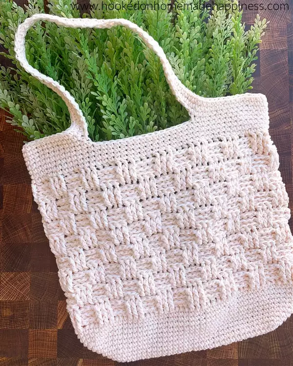 Basketweave Crochet Market Bag Pattern
