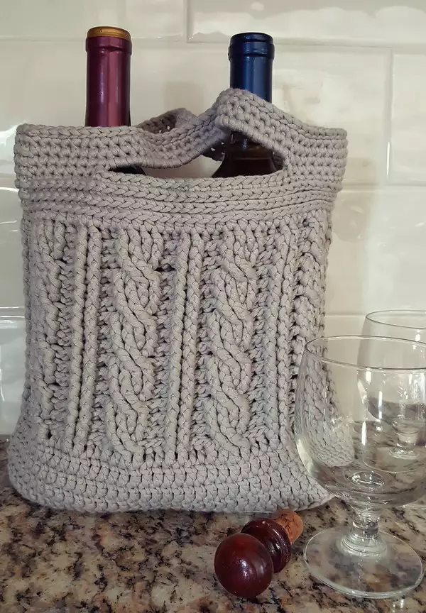 Cabled Tote Bag Crochet Pattern