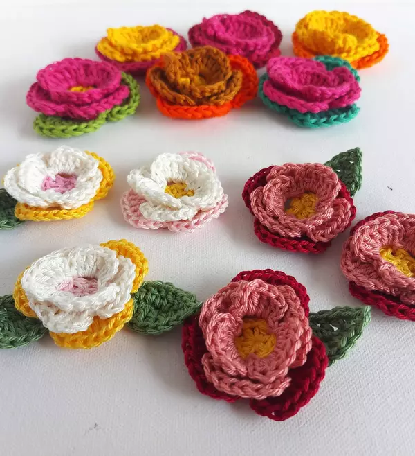 Crochet 3D Peony Flowers Pattern