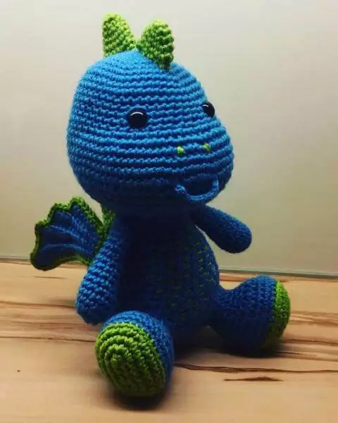 Crochet baby dinosaur