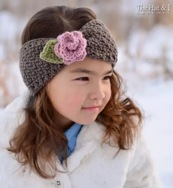 Crochet Cottage Rose Headband Pattern