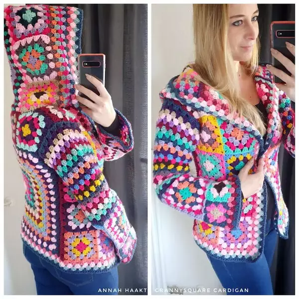 Crochet Pattern Grannysquare Cardigan