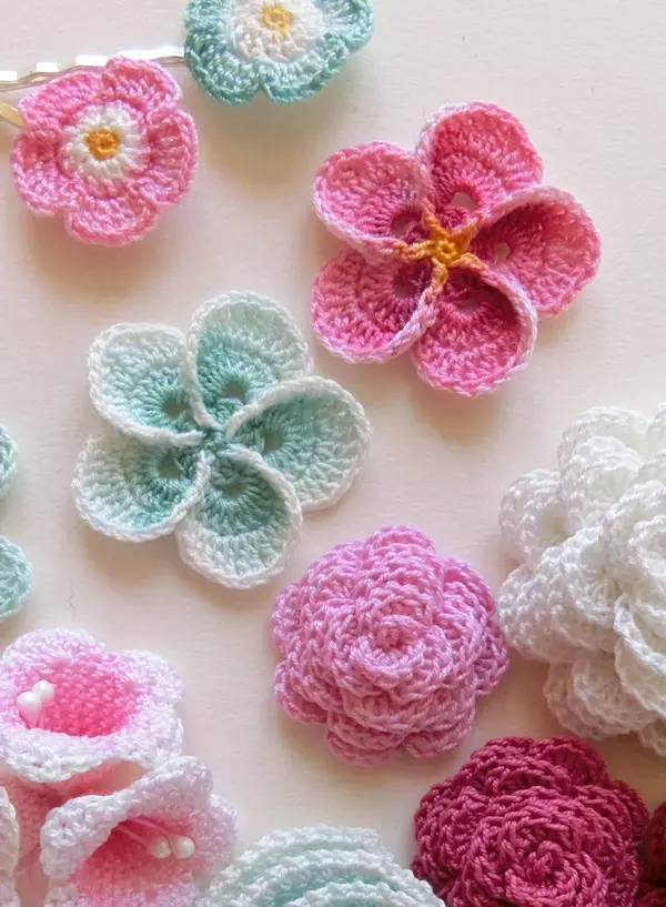 Crochet Plumeria Flowers For Hats