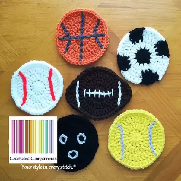 Crochet Sports Coaster Pattern
