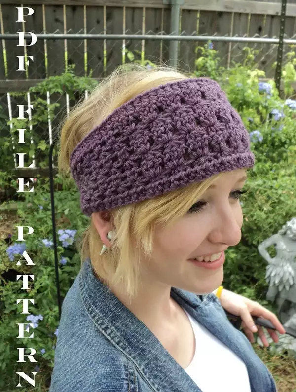 Crochet Star Stitch Headband Pattern