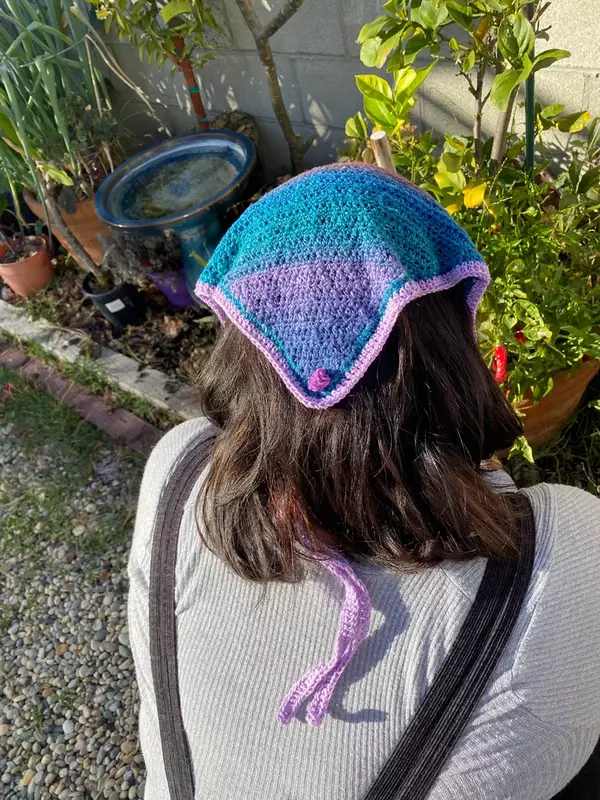Crochet Strawbebi Headscarf Pattern
