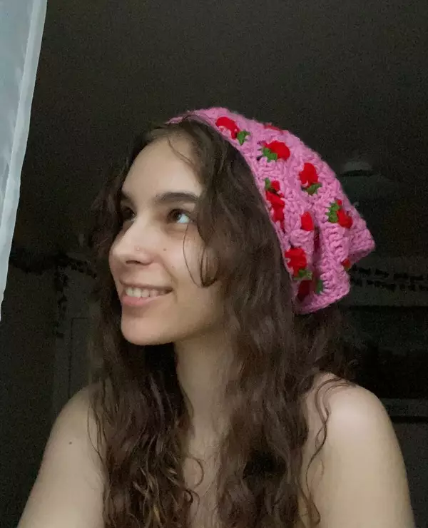 Crochet Strawberry Bandana Pattern