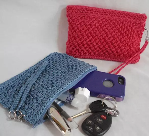 Crochet Wicker Weave Makeup Bag Pattern