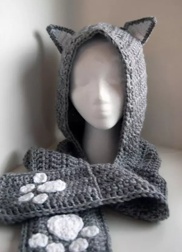 Cuddly Cat Crochet Scoodie With Pockets Pattern