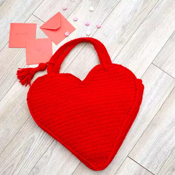 Heart Tote Bag Crochet Pattern