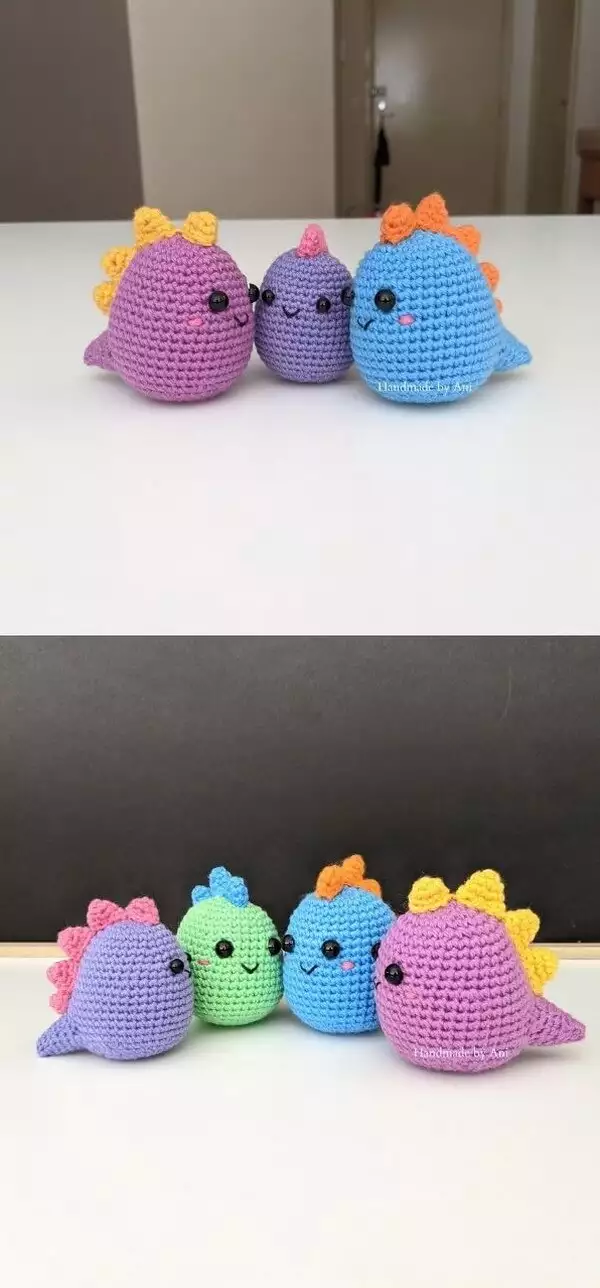 Mini Triceratops Amigurumi by Anika Kam