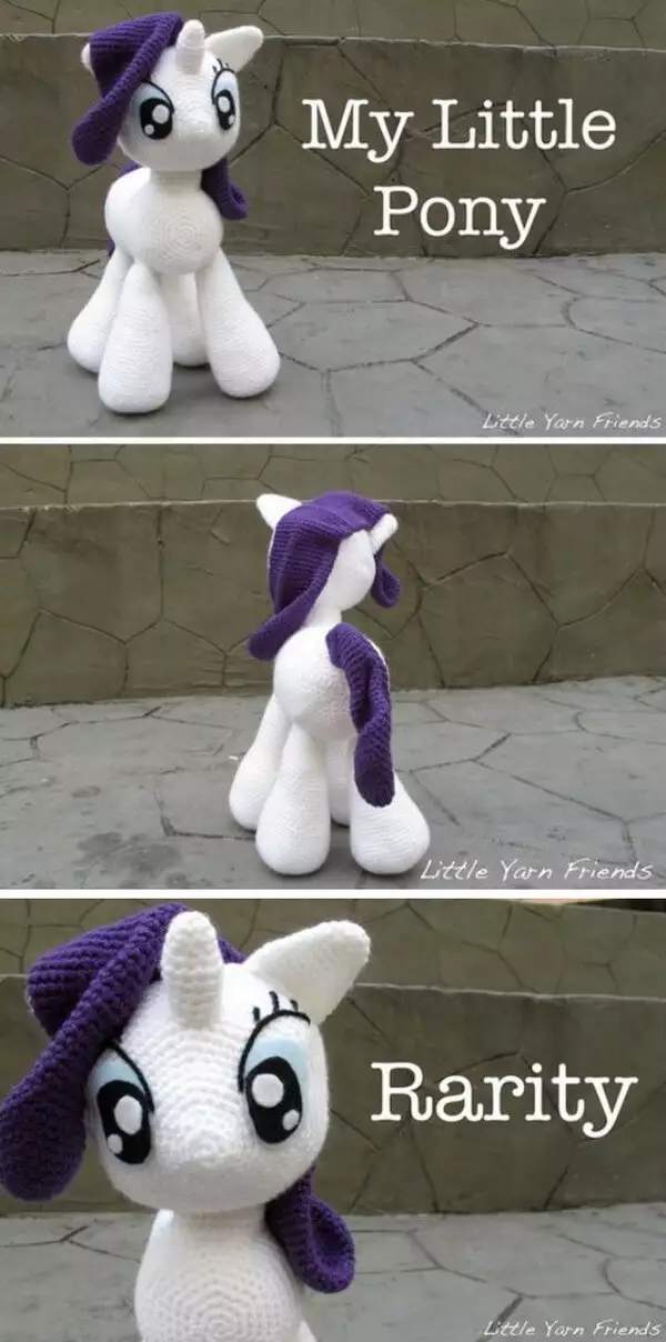 My Little Pony - Rarity Cuddle-Size Free Crochet Pattern