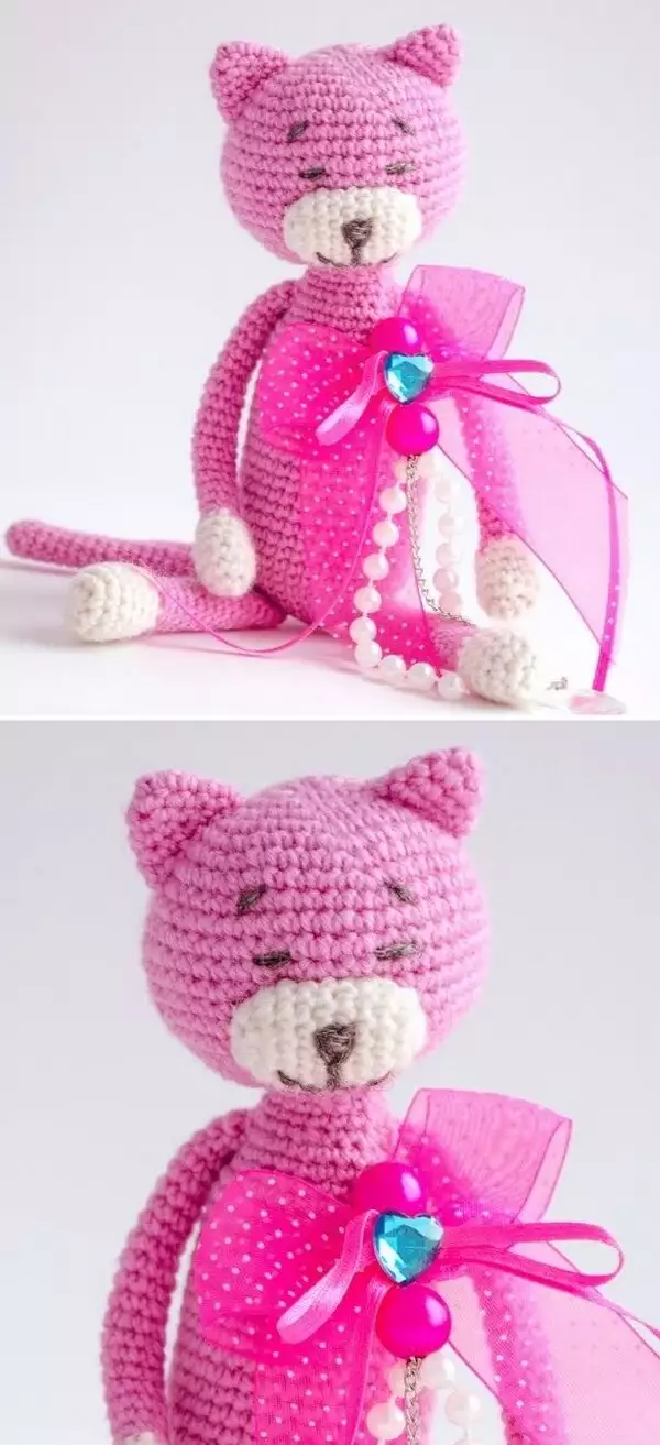 Pink cat Free Crochet Pattern