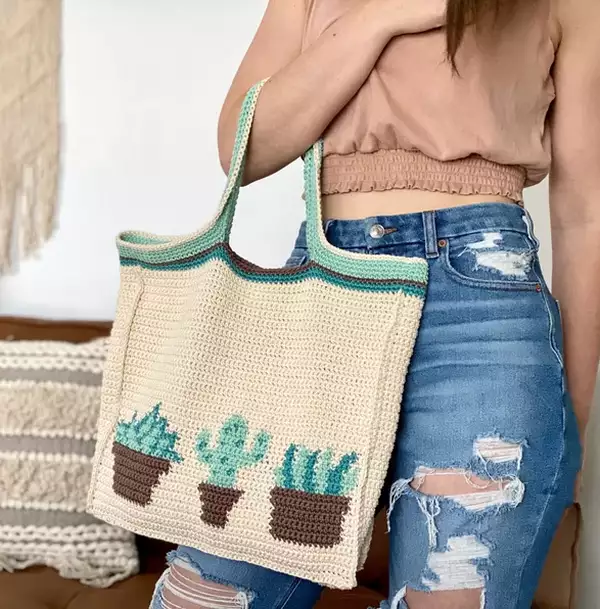 Plant Lady Tote Bag Crochet Pattern