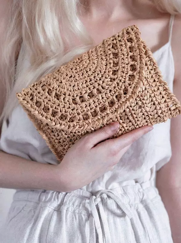 Raffia Clutch Purse Crochet Pattern