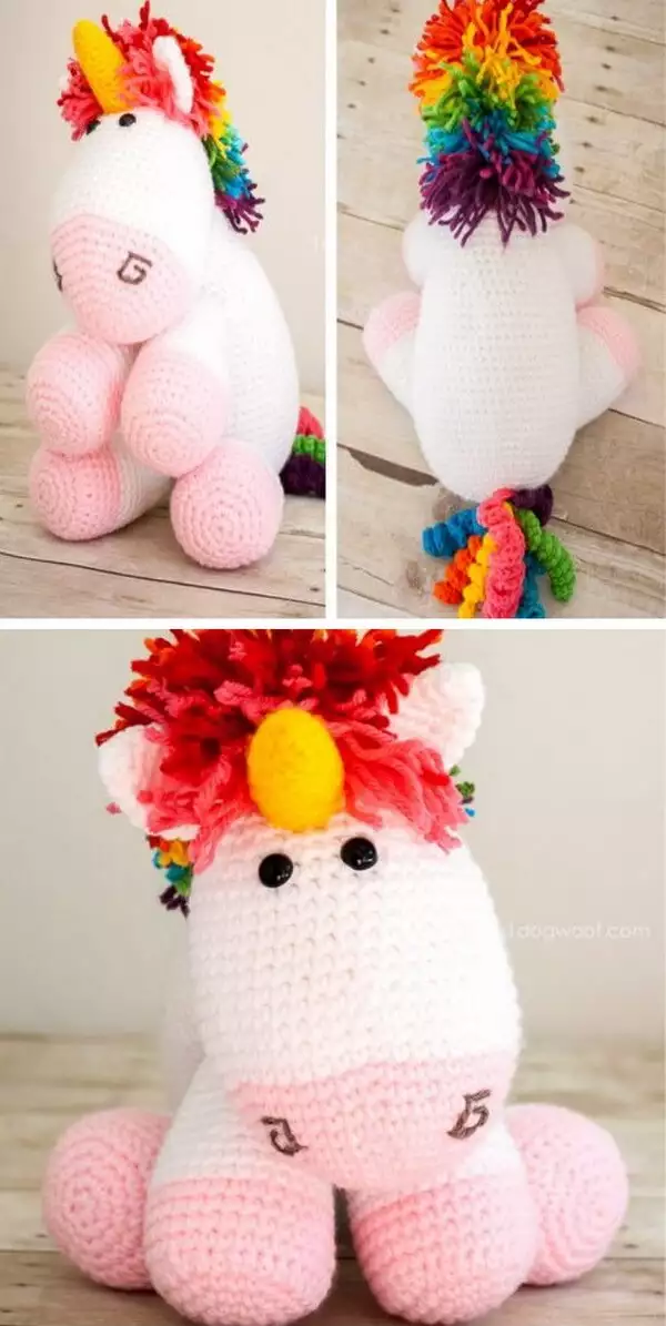 Rainbow Cuddles Unicorn Free Crochet Pattern